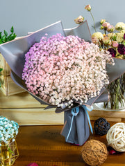 Coloured baby's breath bouquet