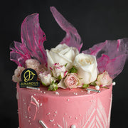 Rose Coral Designer Cake