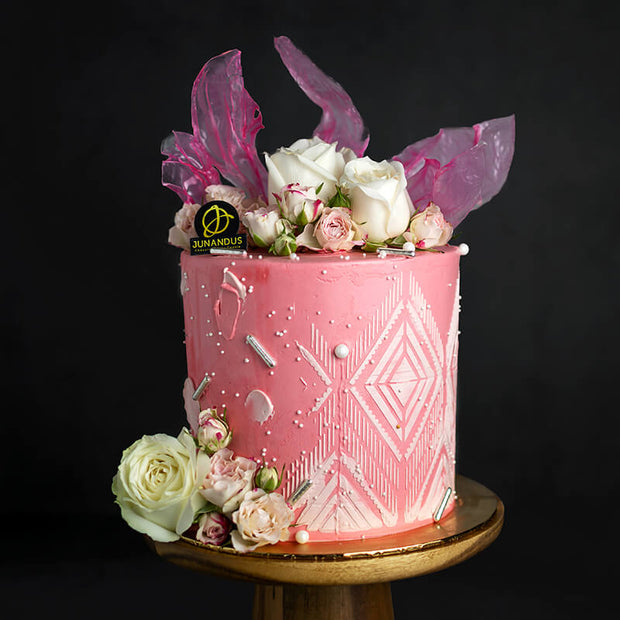 Rose Coral Designer Cake