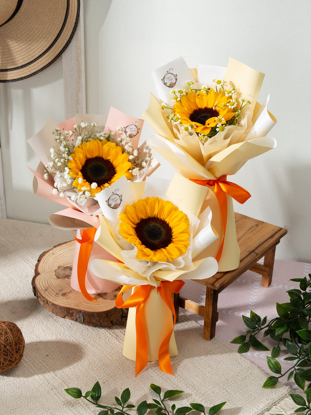 sunflower succulent bouquet Athena
