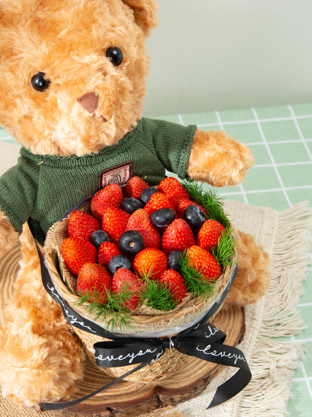 Berry Bear Fruit Basket – Flower Sugar - Main Image