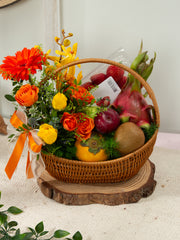 Amber Radiance Fruit Basket