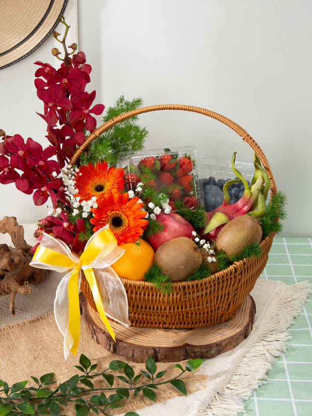 Ruby Radiance Fruit Basket