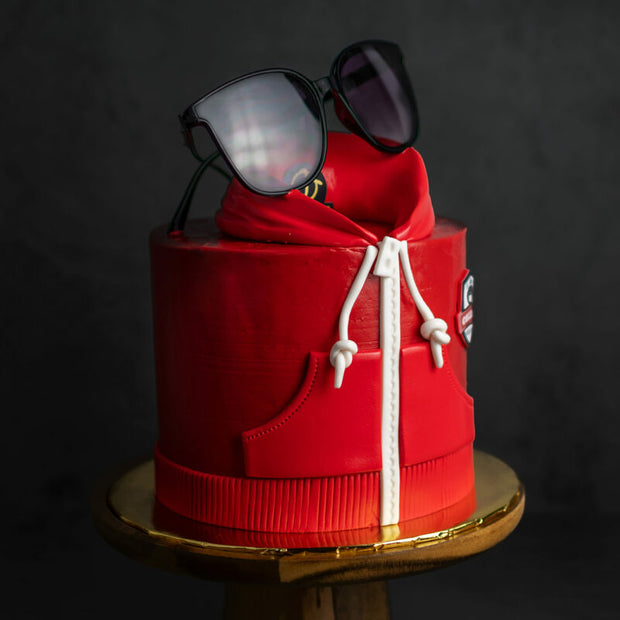 Red Hoodie Theme Cake