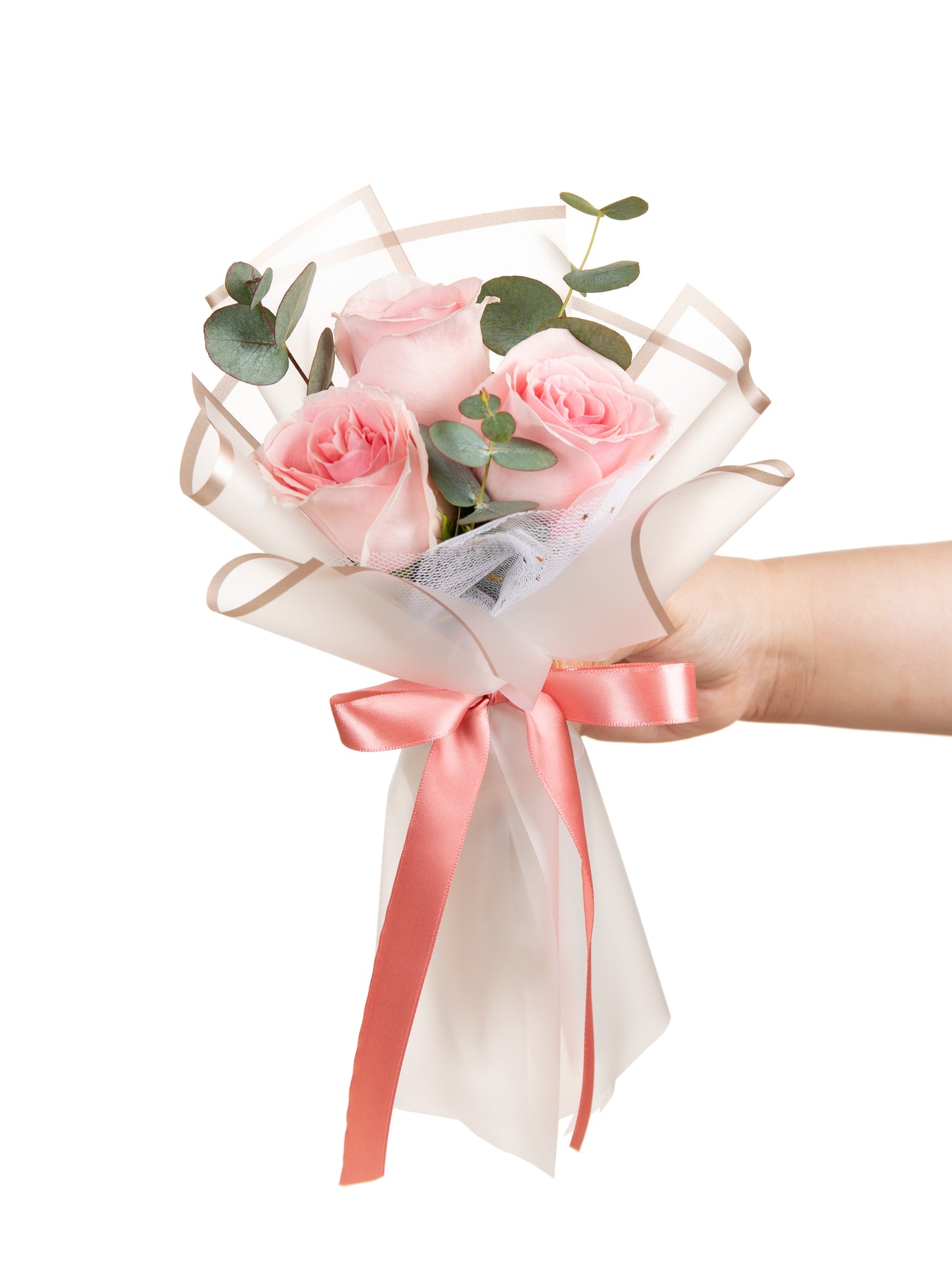 Mini Roses Boquet Mini Pink | Mini Pink Rose and Eucalyptus Baby Blue Hand Bouquet ...