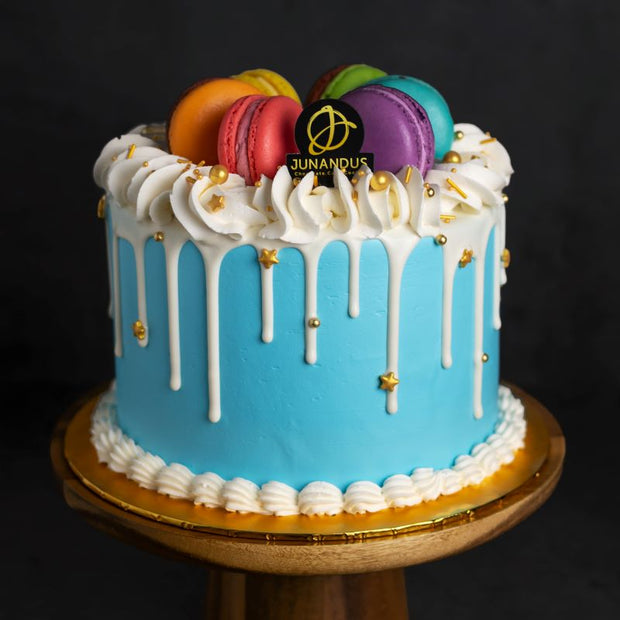 Rainbow Macaroon Theme Cake