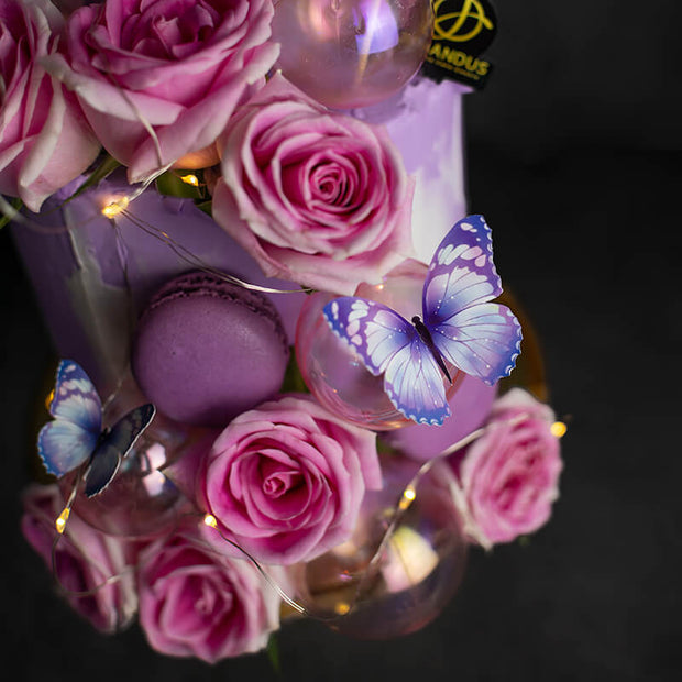 Violet Butterflies Designer Cake