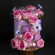 Violet Butterflies Cake